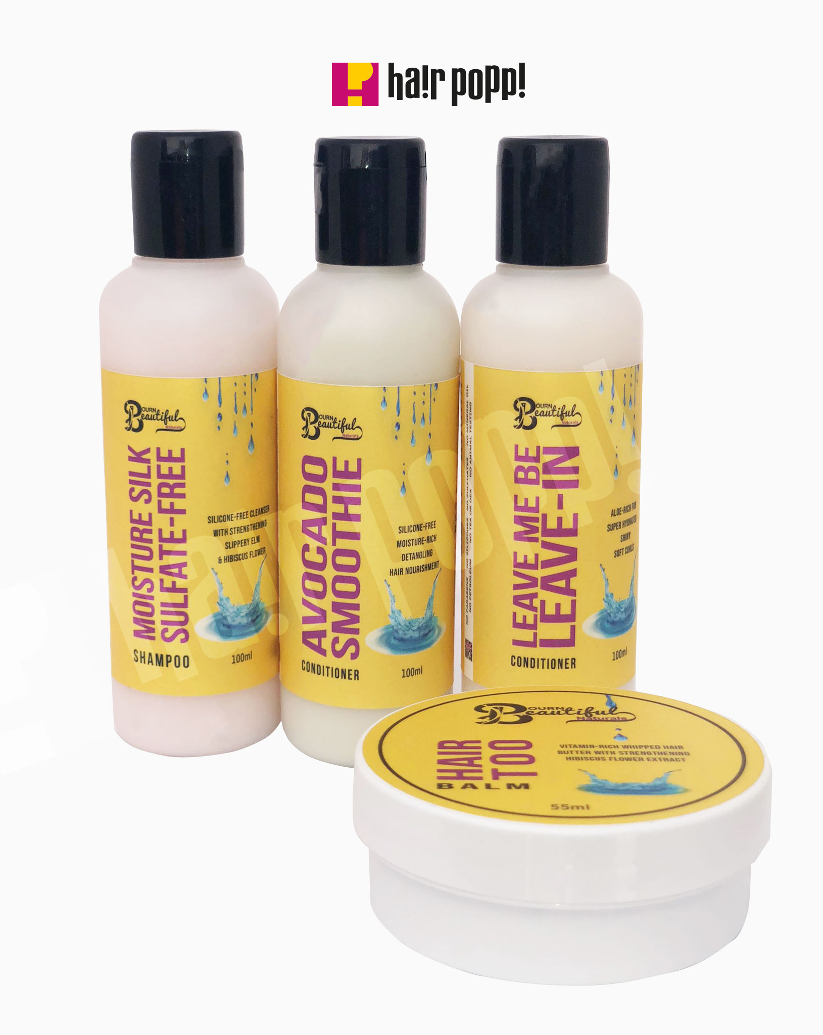 Bourn Beautiful Naturals Wash Day Essentials Kit Hair Popp Afro Hair Subscription Boxes -Bourn Beautiful Hair Kit