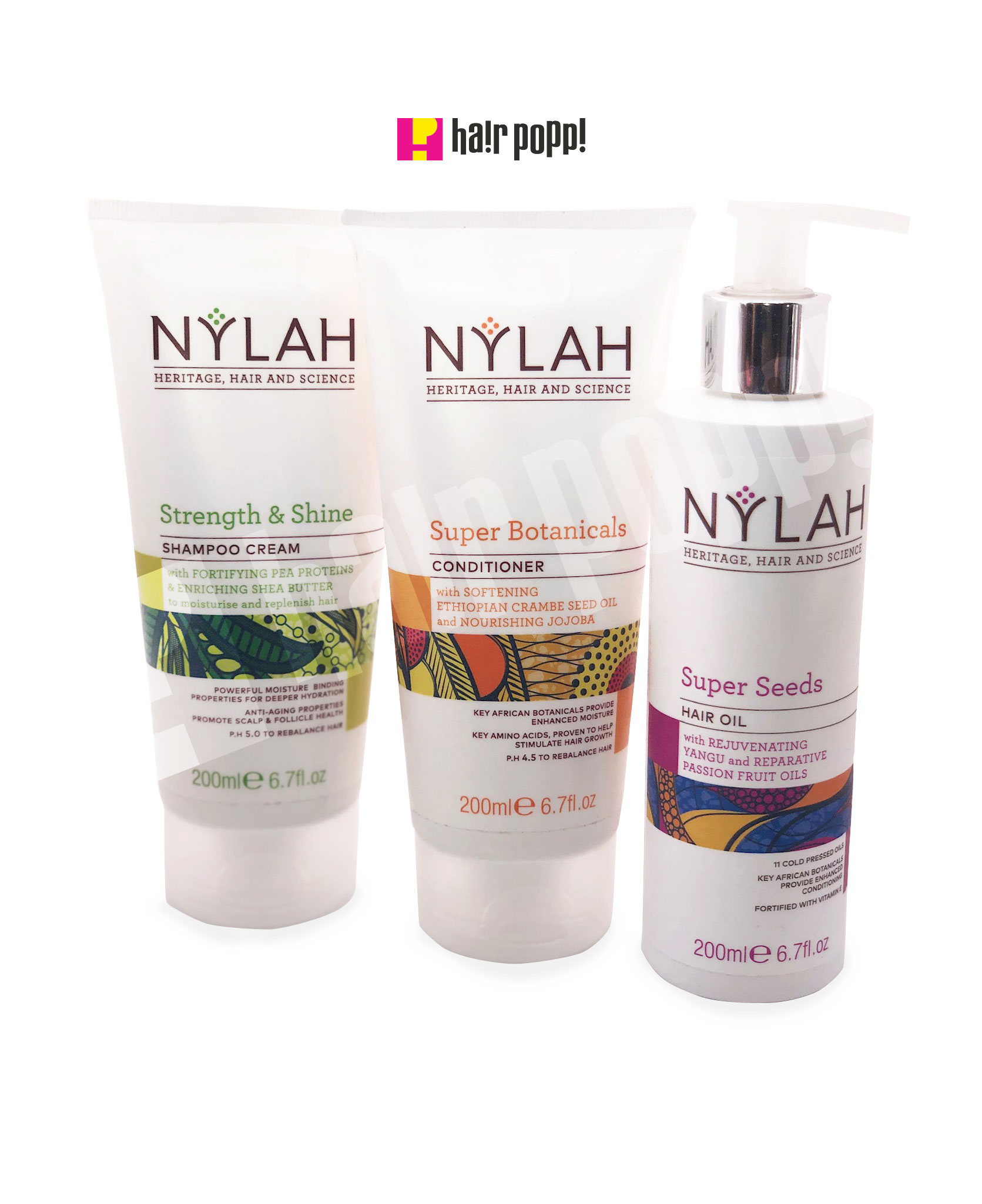 Nylah Naturals shampoo conditioner and oil wash set
